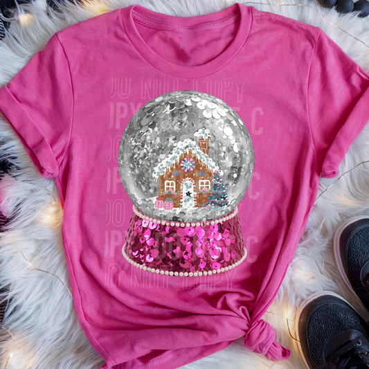 SNOWGLOBE SEQUINS - FAUX SEQUINS - DTF TRANSFER