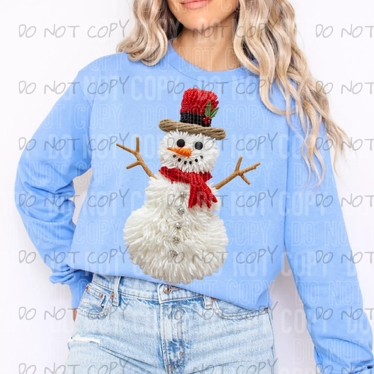 SNOWMAN FAUX YARN - DTF TRANSFER