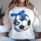 COQUETTE SOCCER BALL - FAUX GLITTER - DTF TRANSFER