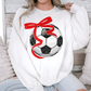 COQUETTE SOCCER BALL - FAUX GLITTER - DTF TRANSFER