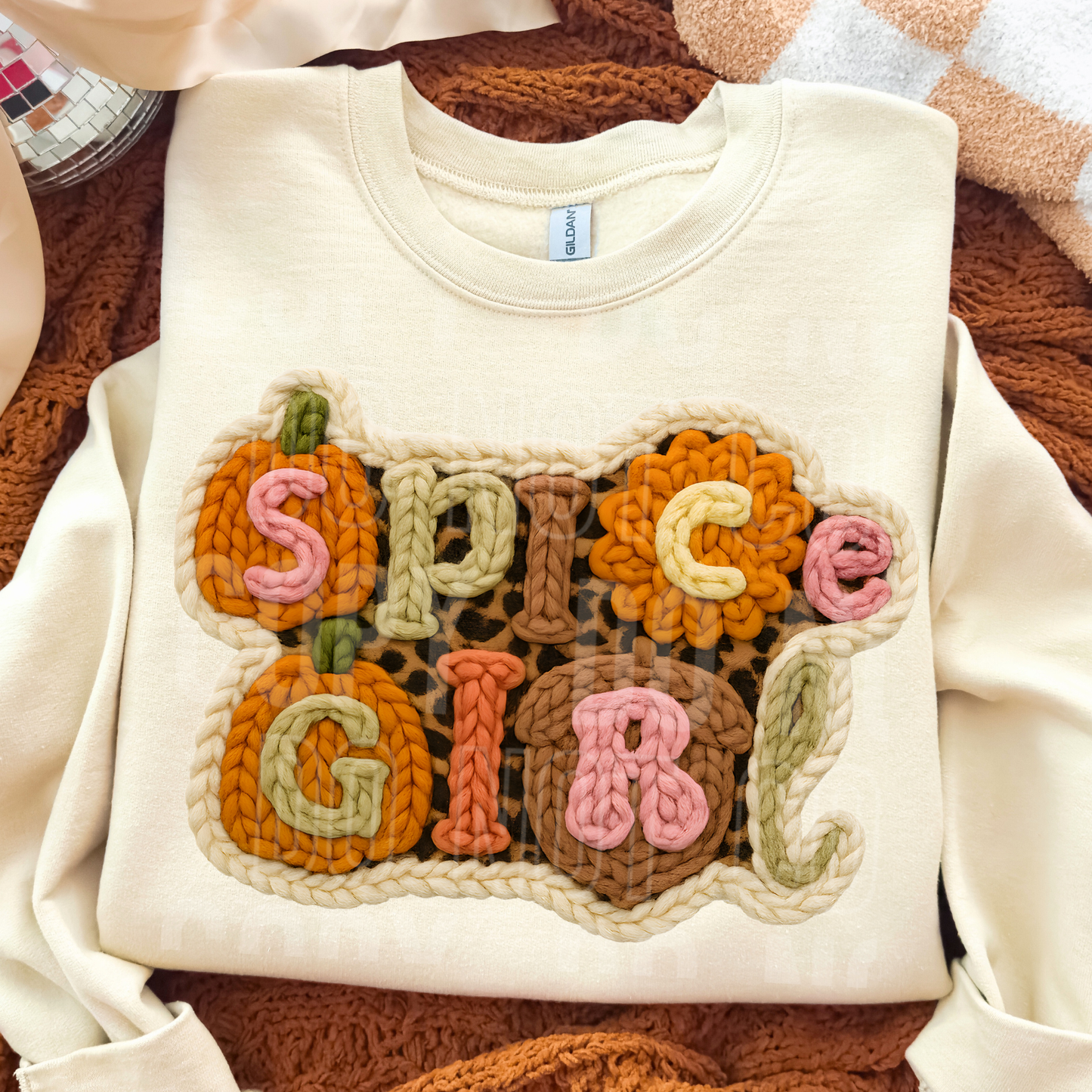 SPICE GIRL LEOPARD - FAUX YARN - DTF TRANSFER