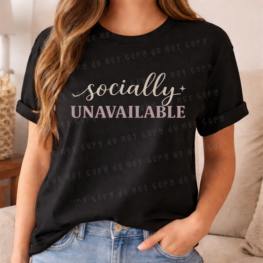 SOCIALLY UNAVAILABLE LIGHT - *OLLIE & CO. EXCLUSIVE* - DTF TRANSFER