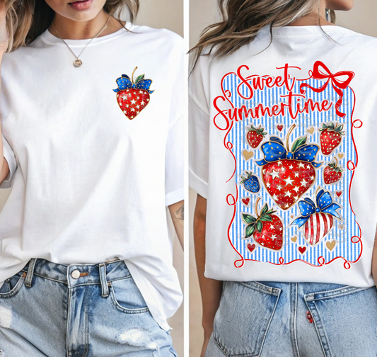 SWEET SUMMERTIME - FRONT+BACK - DTF TRANSFER
