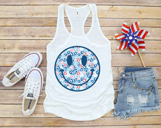PATRIOTIC SMILEY - DTF TRANSFER