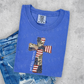 FAUX PATCHWORK FLAG CROSS  - DTF TRANSFER