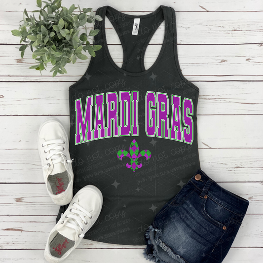 MARDI GRAS VARSITY - DTF TRANSFER