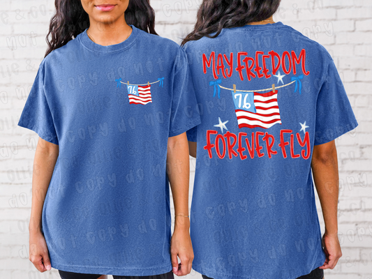 MAY FREEDOM FOREVER FLY - FRONT+BACK - DTF TRANSFER