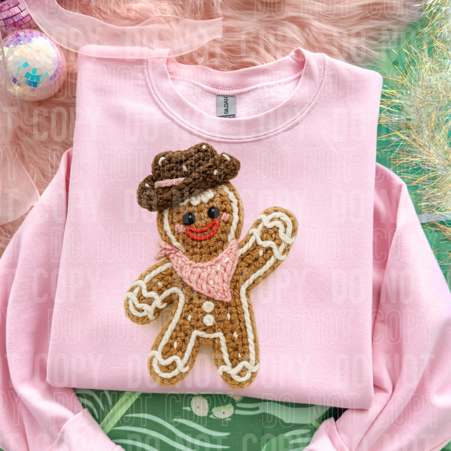WESTERN GINGERBREAD FAUX YARN- DTF TRANSFER