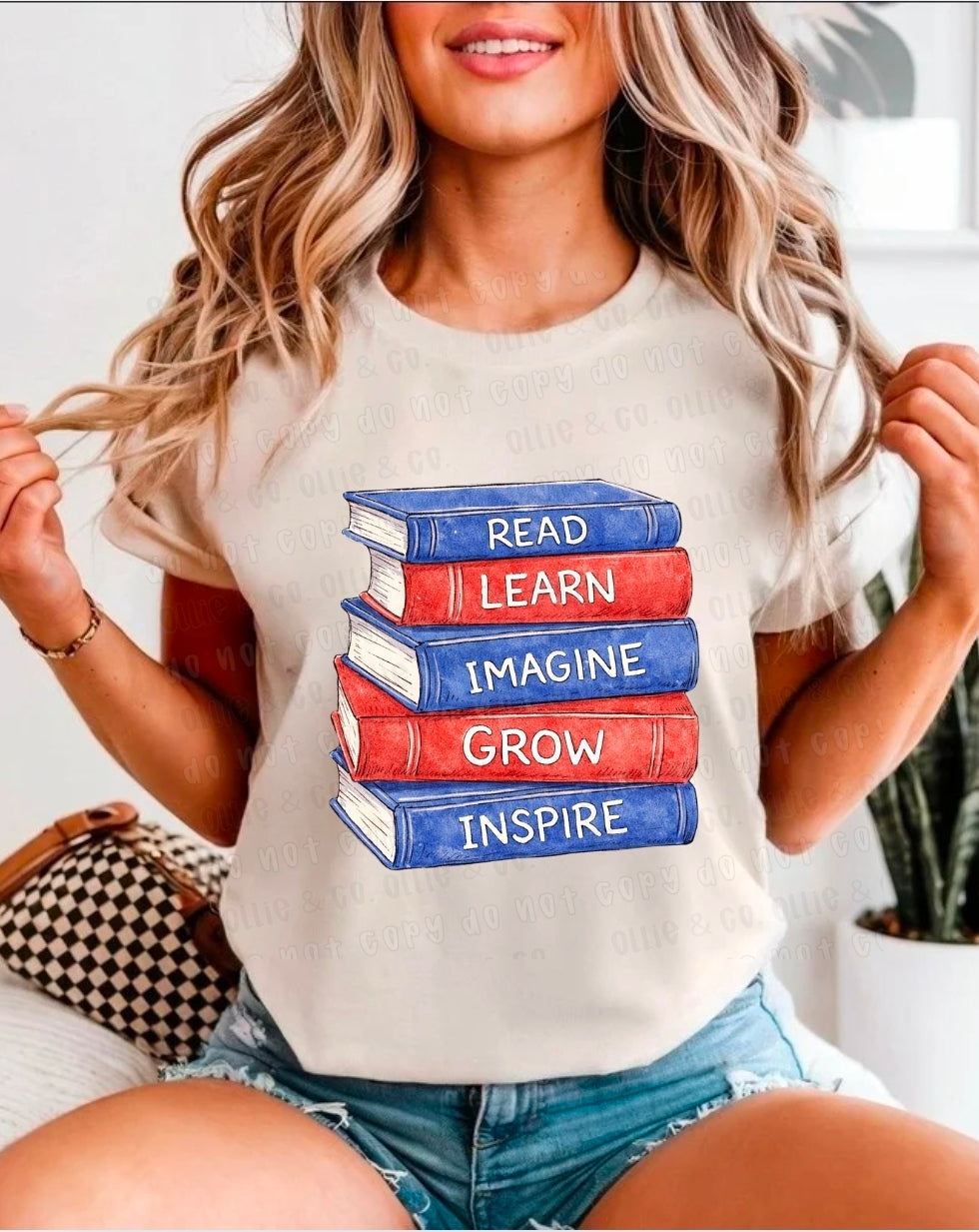 BOOK STACK - OLLIE & CO. EXCLUSIVE - DTF TRANSFER