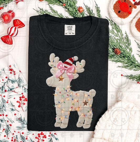 FAUX LIGHT UP REINDEER - DTF TRANSFER