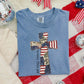 FAUX PATCHWORK FLAG CROSS  - DTF TRANSFER