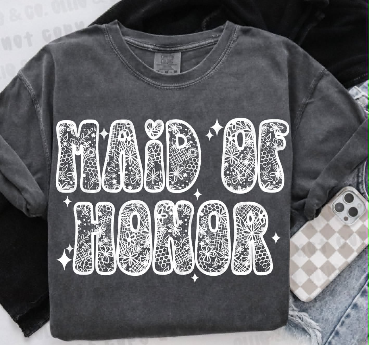 LACE MAID OF HONOR - DTF TRANSFER