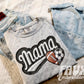 Faux Embroidered Mama Sports Patch DTF PRINT  - DTF TRANSFER