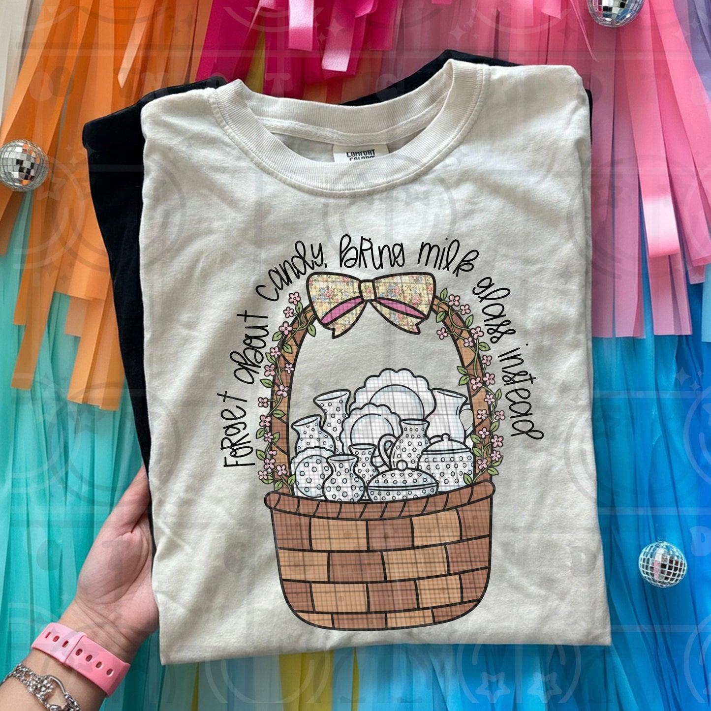 FORGET ABOUT CANDY BRING MILK GLASS INSTEAD - DTF TRANSFER