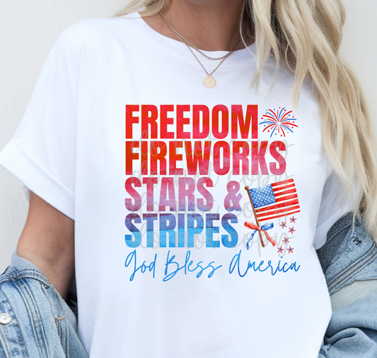 FREEDOM FIREWORKS - DTF TRANSFER