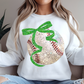 BASEBALL BOW - FAUX GLITTER - DTF TRANSFER