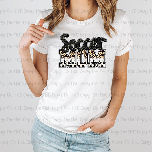 SOCCER MOM LEOPARD  - DTF TRANSFER