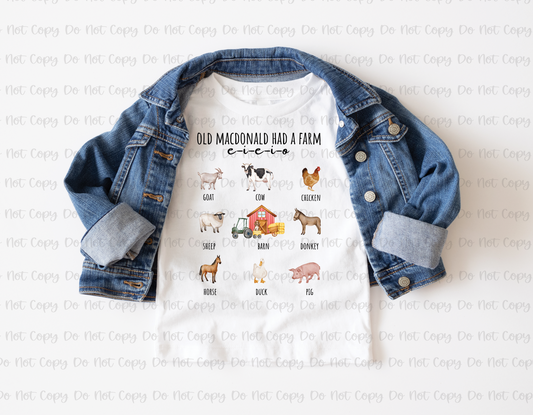 OLD MACDONALD HAD A FARM - DTF TRANSFER