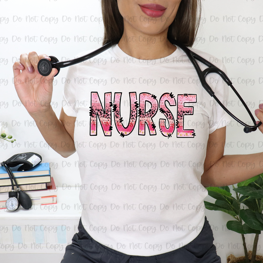 NURSE PINK  - DTF TRANSFER