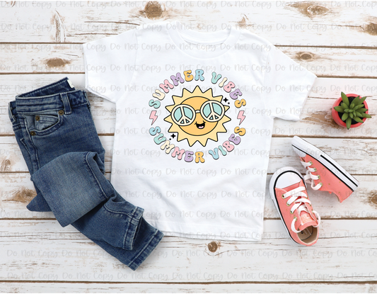 SUMMER VIBES SMILEY - DTF TRANSFER