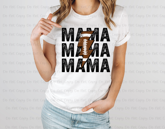 Football Mama Stacked FRONT ONLY - DTF TRANSFER