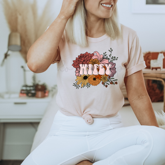 FLORAL WIFEY  - DTF TRANSFER