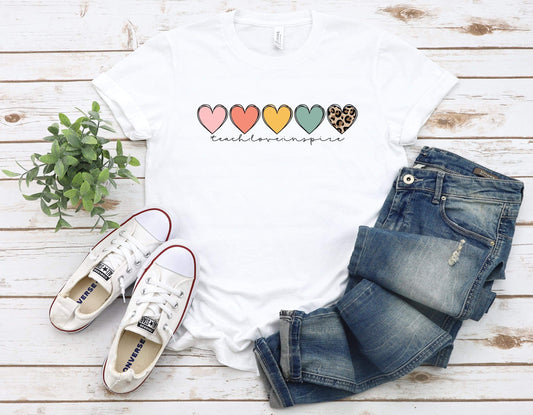 TEACH LOVE INSPIRE HEARTS  - DTF TRANSFER