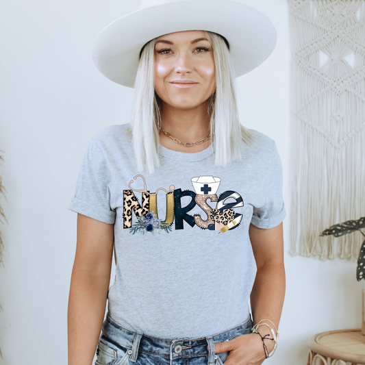 NURSE ALPHA NAVY & GOLD  - DTF TRANSFER