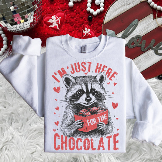 I'M JUST HERE FOR THE CHOCOLATE - DTF TRANSFER
