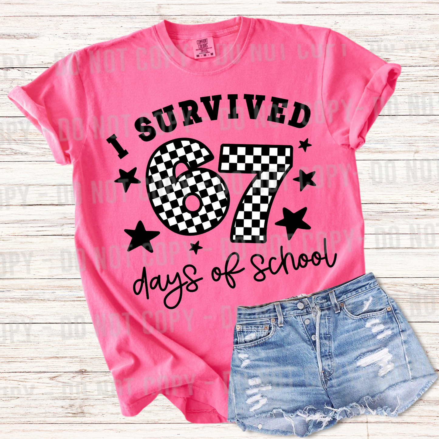 I SURVIVED 67 DAYS OF SCHOOL - DTF TRANSFER