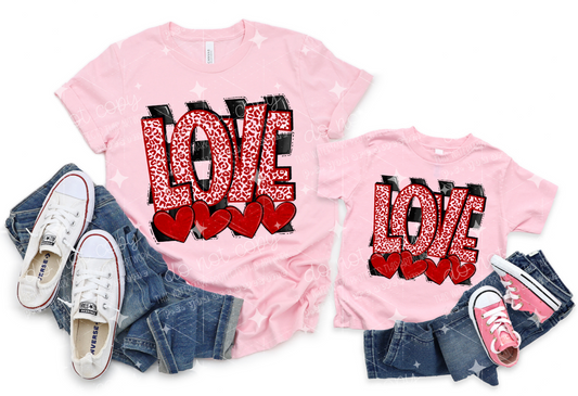 LOVE LEOPARD & CHECKER  - DTF TRANSFER
