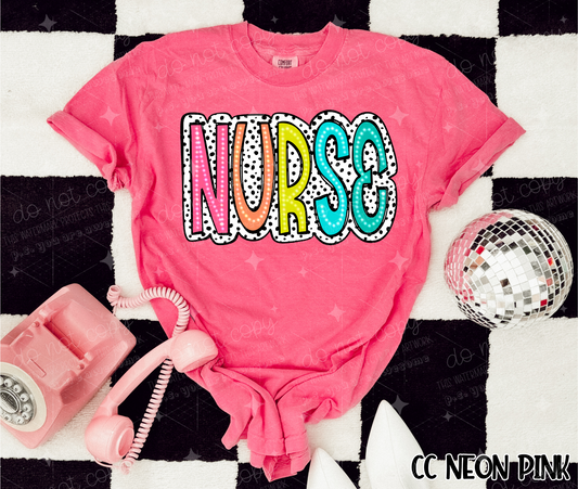 NURSE BRIGHT DOTTY  - DTF TRANSFER