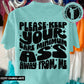 PLEASE KEEP YOUR BARE MINIMUM ASS AWAY - FRONT+BACK - DTF TRANSFER
