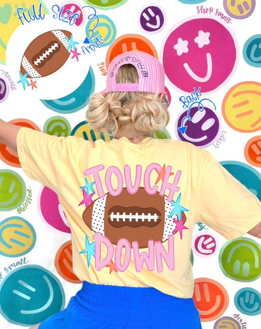 TOUCH DOWN - FRONT+BACK - DTF TRANSFER
