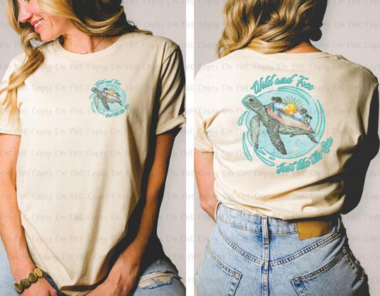 WILD & FREE - FRONT+BACK - DTF TRANSFER